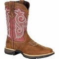 Durango Lady Rebel by Women's Red Western Boot, Briar Brown/Rusty Red, M, Size 9 DRD0349